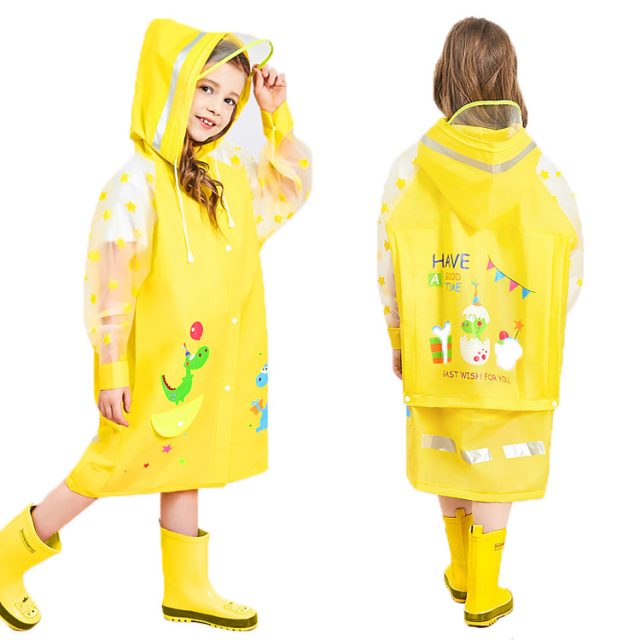 Comfortable kids cartoon waterproof raincoat (6)