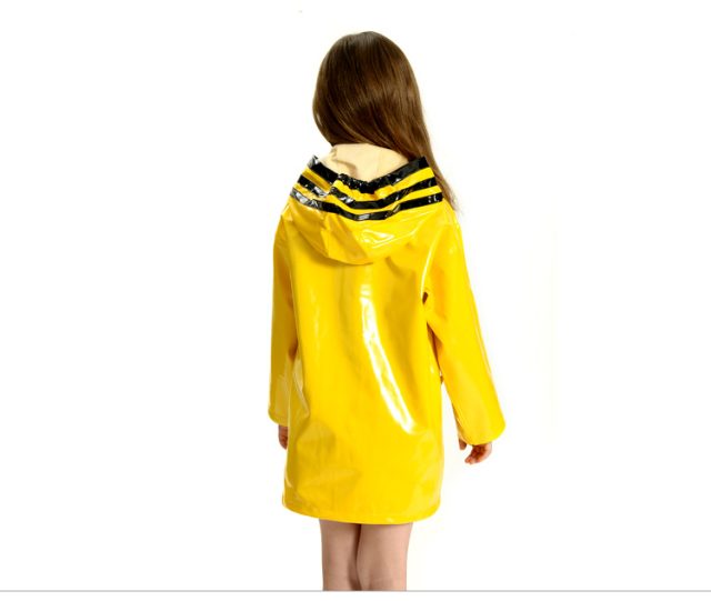Custom printed branded waterproof kids raincoat (2)