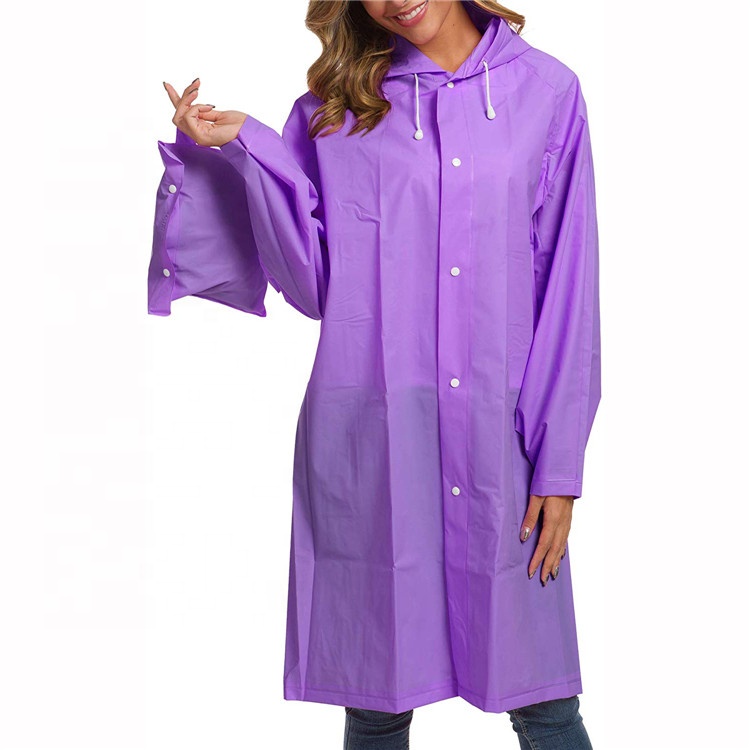 Reusable raincoat for adults with hoods and sleeves