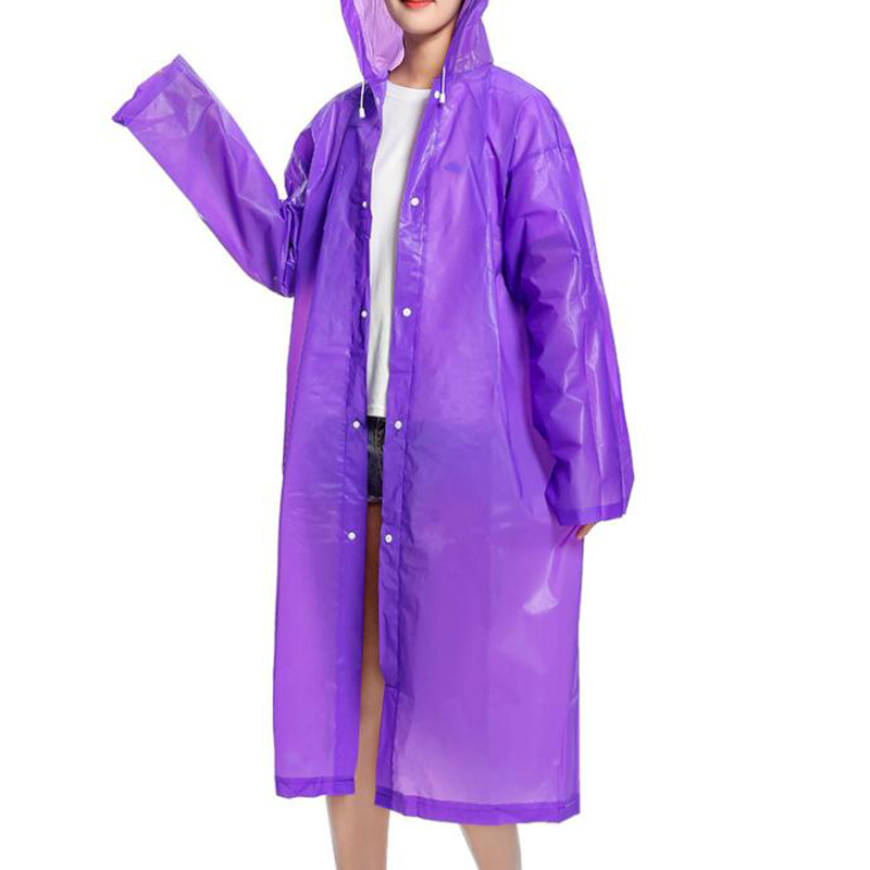 Waterproof pvc raincoat with hoods and sleeves